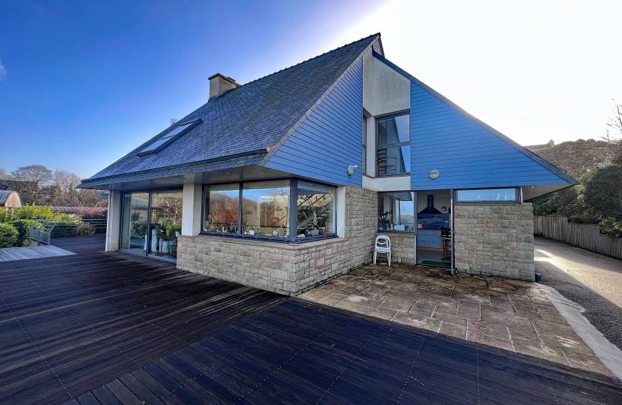 VUE EXCEPTIONNELLE  SUR LE CHENAL DE L'ABER WRAC'H